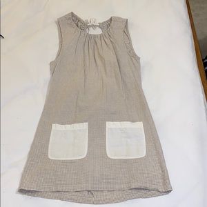 Urban outfitters tan gingham mini dress!